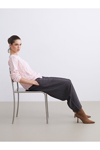 LC Waikiki Lcw Vision Pink Boat Neck Self-Patterned Women's Knitwear Sweater