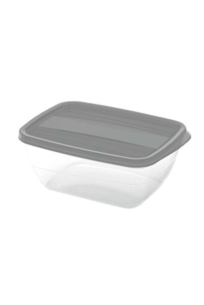 CURVER Food container, Vedo, plastic, rectangular, transparent + gray, 1.3 L