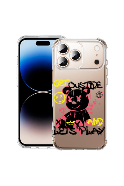 bestcase Αντικραδασμική θήκη για Apple iPhone 17 Pro, Αρκουδάκι που Παίζει, 2...