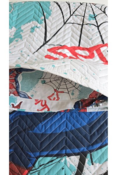 Özdilek Quilted Bedding Set Rf Green Spi̇dey Hero