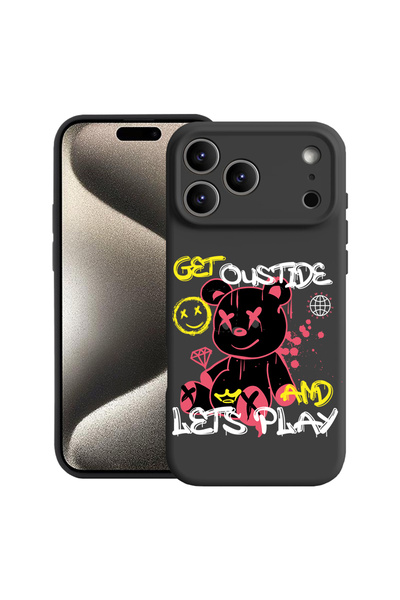 bestcase Husă premium din silicon pentru Apple iPhone 17 Pro Max, Ursuleț de ...