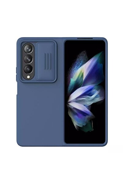 Nillkin Carcasă din silicon albastru mat cu protecție pentru cameră pentru Galaxy Z Fold 4 5G - Camshield Silky
