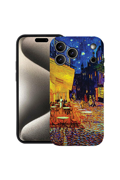 bestcase Husă premium din silicon pentru Apple iPhone 17 Pro, Terasa Van Gogh Café noaptea, 2052066 PB 1283