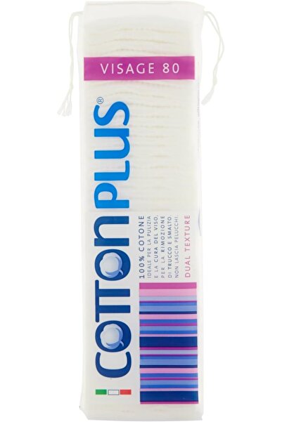 Cottonplus مربعات قطنية لإزالة المكياج - قطن 100%، 80 قطعة