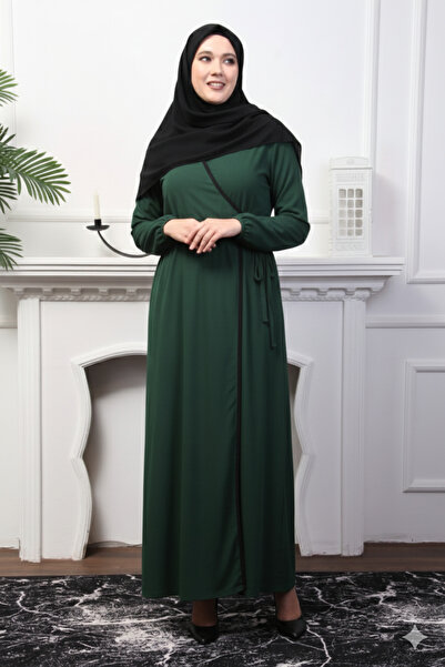 Defkay Tek parça kruvaze yandan bağlamalı kadın namaz elbisesi sabahlık