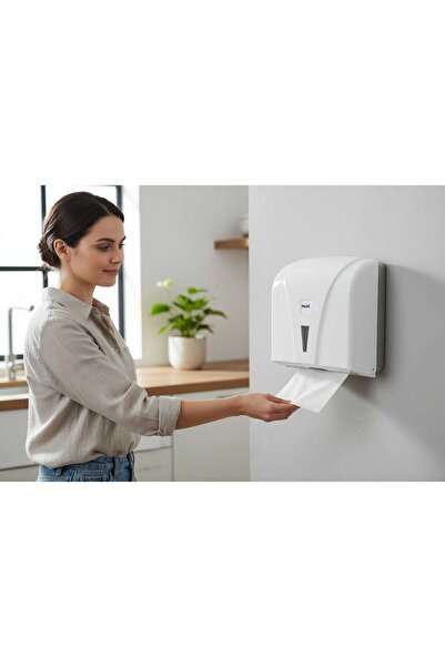 Palex Z Katlı Kağıt Havlu Dispenseri BEYAZ 300 KAĞIT KAPASİTELİ 3464-0 SHOPYCİNO