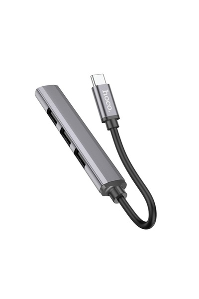 Hoco Hub Type-C to USB 3.0, 3xUSB 2.0 - (HB26) - Grey