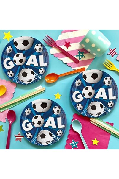ANTBRO ® Farfurii de Carton Fotbal Goal – Set 10 bucati, Ø18 cm – Petrecere cu stil sportiv