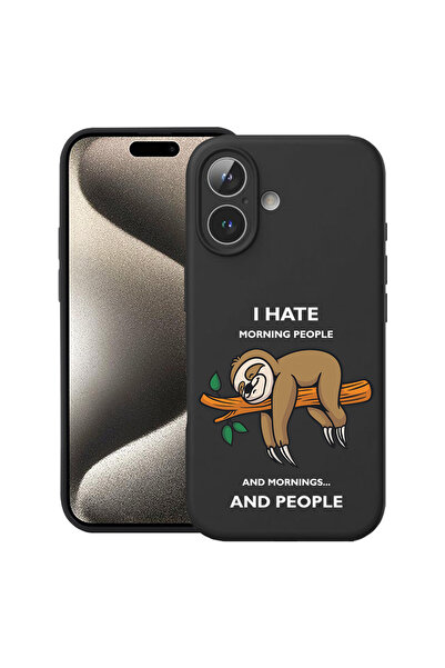 bestcase Carcasă premium din silicon pentru Apple iPhone 17, I Hate Morning, ...