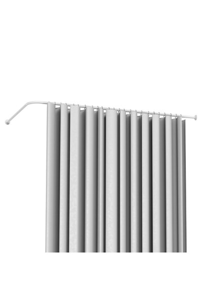 SANIPLAST Bara perdea dus, tip L, 3 FTU 901002, aluminiu, alb, 80 x 170 cm