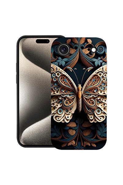 bestcase Carcasă premium din silicon pentru Apple iPhone 17 Air, Fluture Frum...