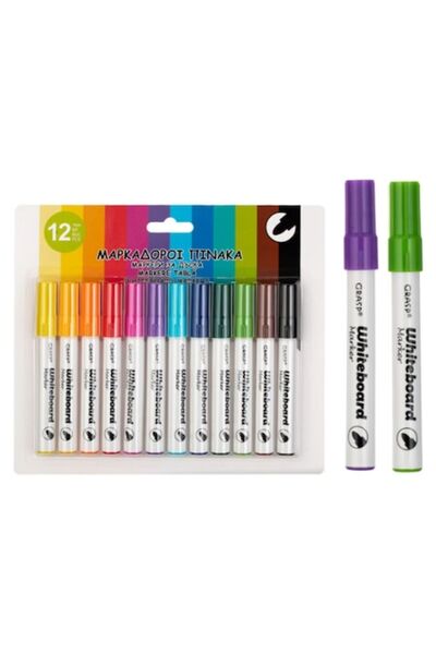 Aneliz Markere de Diferite Culori pentru Tabla Alba - 12buc