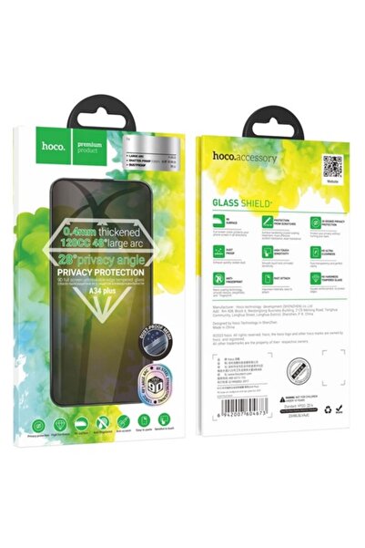 Hoco Protector de ecran 6D pentru iPhone 15, sticlă securizată, rezistentă la praf, antispy, ramă neagră (A34 Plus)