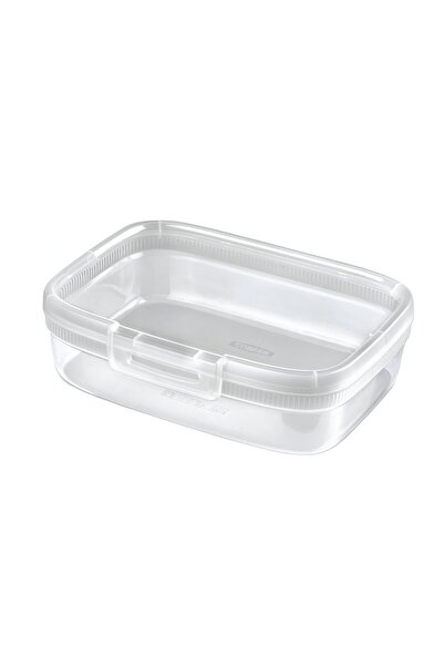 CURVER Food Container, Snap Box, Plastic, Rectangular, Transparent, 1.3 L
