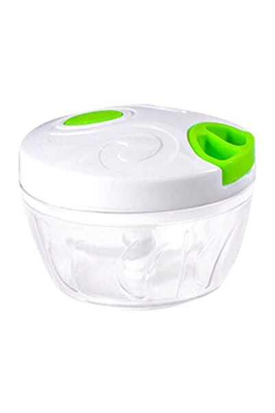 DRAMA HOME مفرمة خضار يدوية أبيض/أخضر/شفاف 13×13×10 سم