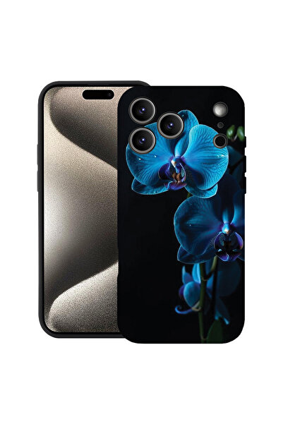 bestcase Силиконов калъф Premium за Apple iPhone 17 Pro, син, орхидеен, 20520...