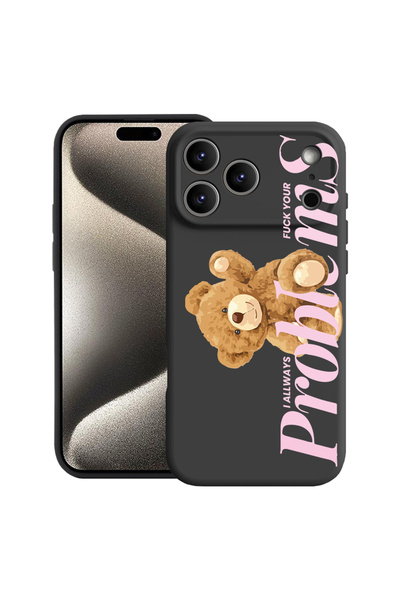 bestcase Husă premium din silicon pentru Apple iPhone 17 Pro Max, Ursuleț de ...