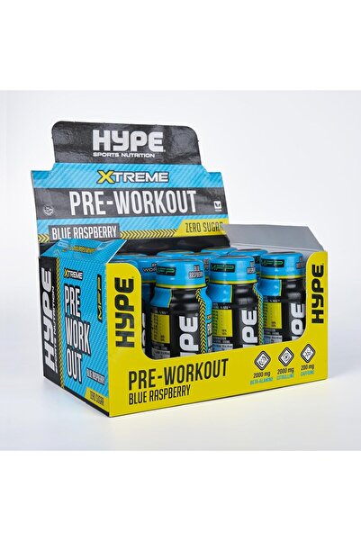 Hype جرعة إكستريم قبل التمرين - بنكهة التوت الأزرق، ٢٠٠ ملغ كافيين، ٢٠٠٠ ملغ بيتا ألانين، ٢٠٠٠ ملغ