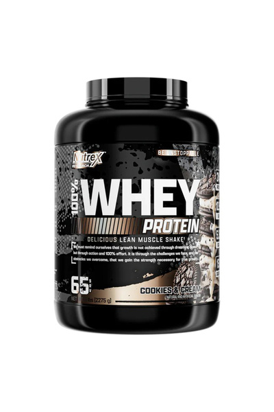 Nutrex Research 100% Whey Protein, Cookies and Cream, 5 LB, Support Muscle Gr...