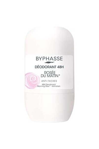 BYPHASSE - مزيل عرق رول أون برائحة الورد يدوم 48 ساعة - 50 مل