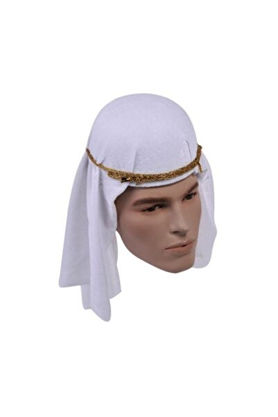Topi Αραβικό Καπέλο Σεΐχη για Άνδρες, Μεταμφίεση, Παγκόσμιο Μέγεθος, Λευκό κα...