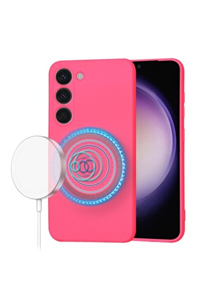 Danex Carcasă de protecție pentru Samsung Galaxy S23, U74, pânză, roz pudrat ...