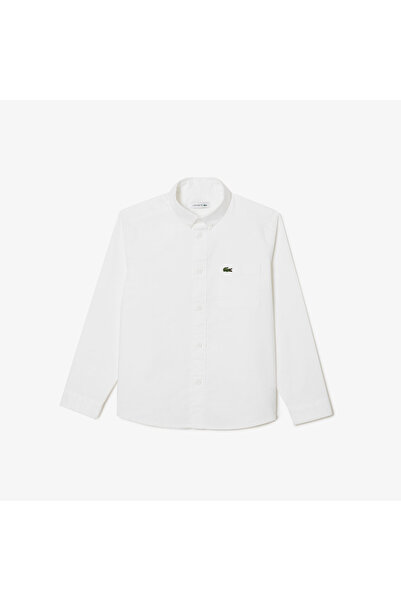 Lacoste Children's Long Sleeve White Shirt