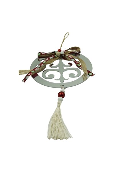 Danex Round Silver Shiny Christmas Tree Ornament, 14 x 26 cm, Acrylic, Indoor/Outdoor