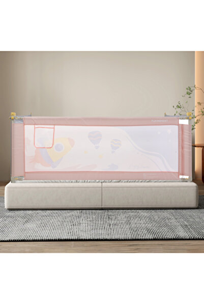 Fun Moment سياج سرير الطفل القابل للطي، سياج سرير آمن بارتفاع قابل للتعديل 1.8 متر