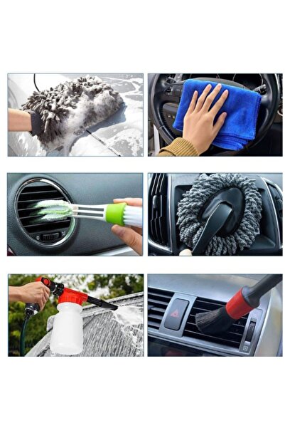 Danex Set 24 Accessories for Auto Cleaning, Interior and Exterior, Yellow