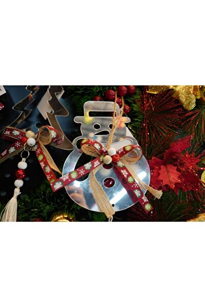 Danex Christmas tree ornament, Snowman, Silver, Glossy, 14 x 26 cm, Acrylic, Indoor/Outdoor