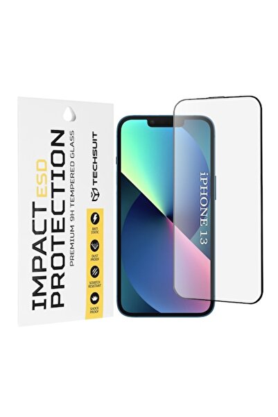 Techsuit Protector de ecran pentru iPhone 13/13 Pro/14, sticlă ESD, Q53, stic...