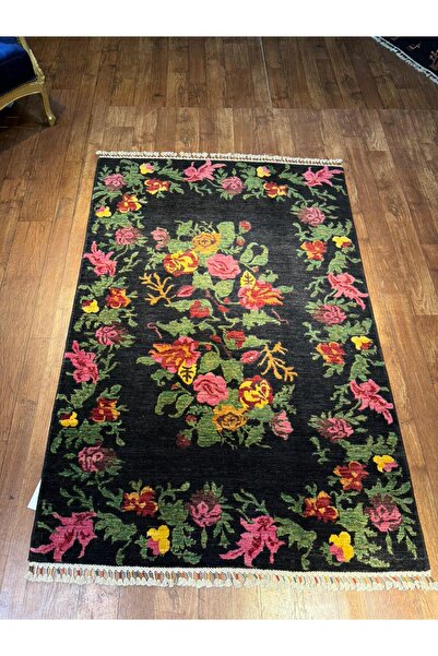 İpek Karabağ desenli El Dokuma Afgan Halısı