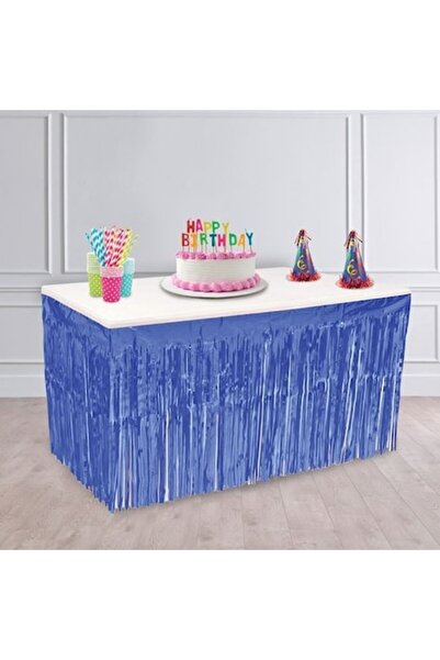 ANTBRO Perdea decorativă cu franjuri pentru petrecere Antbro®, folie albastră, 274x74cm