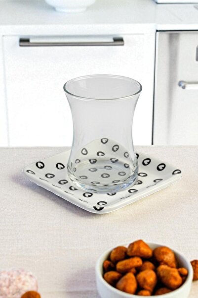 Keramika Full Keyf Glass Tea Set 12 Pieces for 6 People