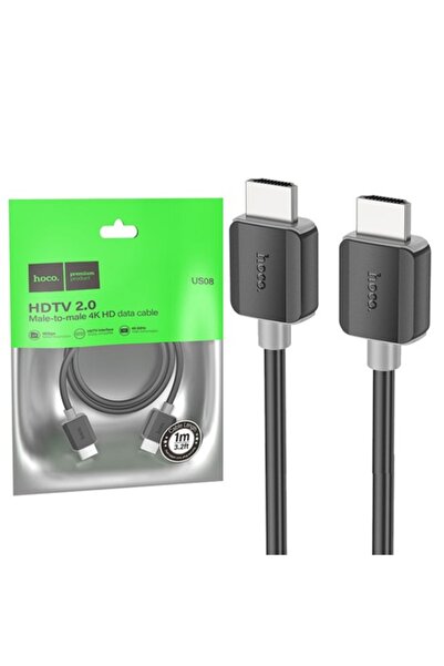 Hoco Cablu de date US08 HDMI la HDMI 4K HD, 3 m, negru