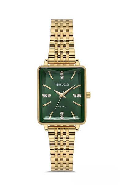 Ferrucci Retro Kadın Kol Saati Kare Modeli