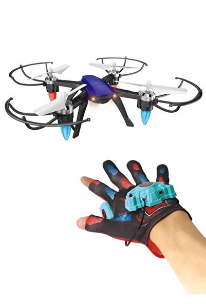 Toybox طائرة رباعية المراوح تعمل بالتحكم عن بعد مزودة بقفازات وحساسات للأطفال...