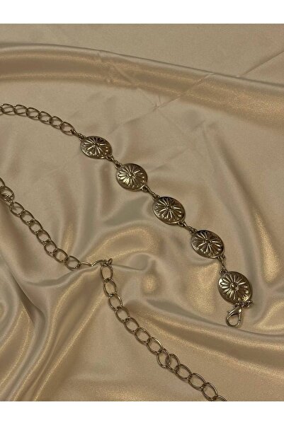 Fiori Curea de talie pentru femei cu detaliu argintiu Papatya, curea pentru rochie, curea pentru fustă, curea pentru pantaloni