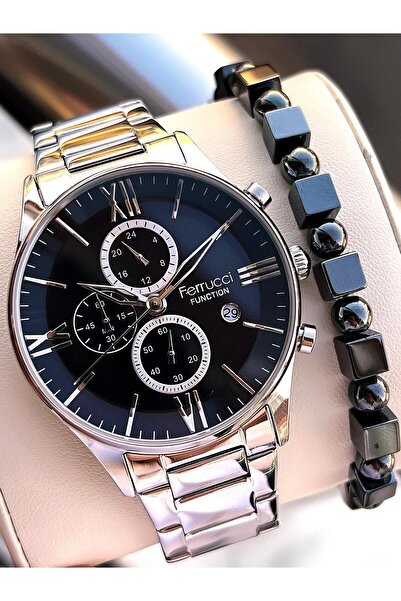 Ferrucci Steel Cord Internal Functions Active 2 Years Warranty Men's Wristwatch+Bracelet F.Fgg233.01