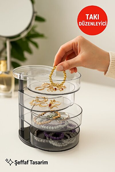 Open Home Concept 4-поверховий прозорий обертовий органайзер – органайзер для...