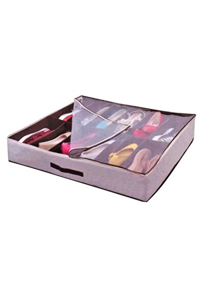 ANTBRO shoe storage bag with 12 compartments, handle, 76x61x15 cm