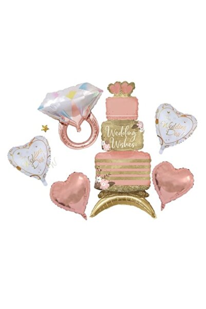 ANTBRO Set de 6 baloane folie pentru petrecere de nuntă Antbro, multicolore