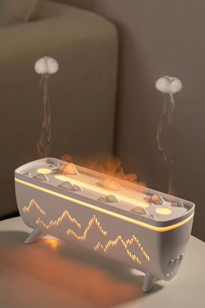 EXENAR Hava Nemlendirici ve Yağ Difüzörü - Aromaterapi Makinesi - 3 Renk Led ...