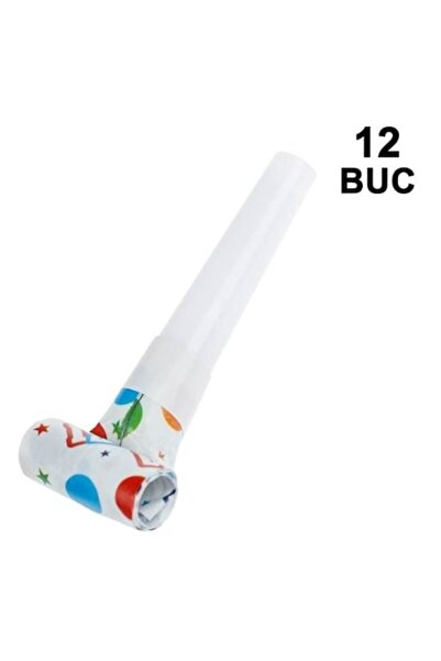 ANTBRO Suflante de petrecere cu buline colorate „La mulți ani” – Set de 12 – ...