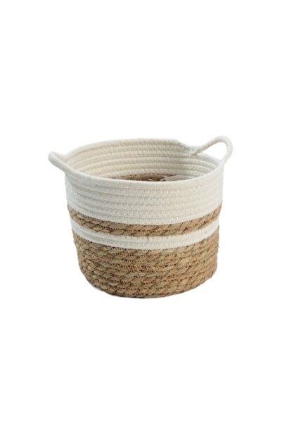 ANTBRO storage basket, cotton rope, beige/, 22 x 16 cm