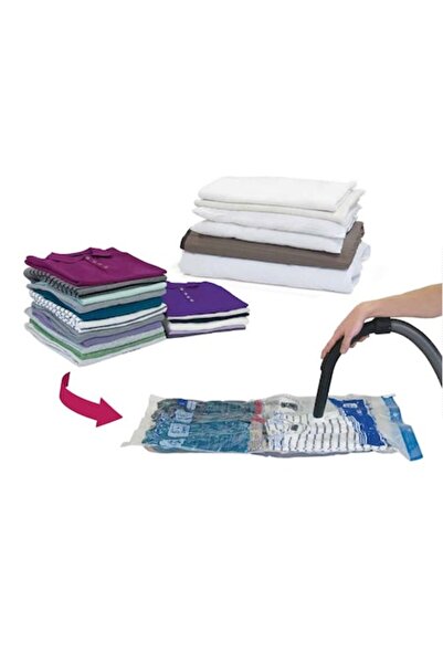 ANTBRO Vacuum Storage Bag for Clothes Antbro®, Reusable with Double Zipper, Transparent, 100x100cm