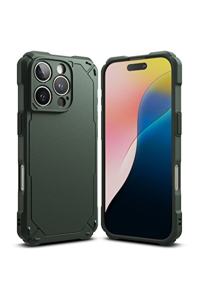 OEM Θήκη για iPhone 16 Pro Max, H82, πολυανθρακικό, σκούρο πράσινο