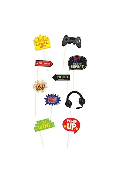 ANTBRO Set 10 recuzită foto Antbro® pentru petrecere cu design Gamer Life