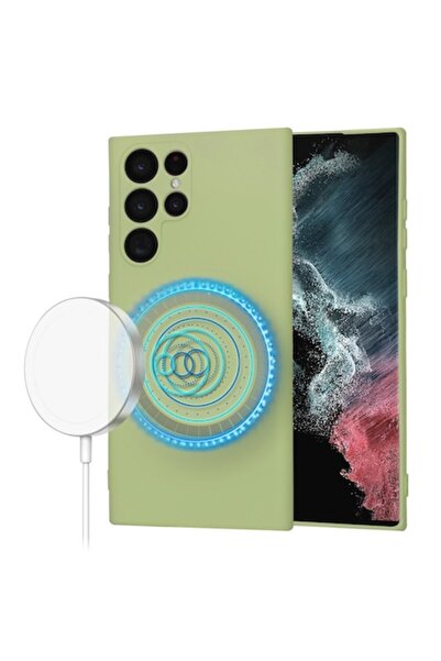 Danex Husă de protecție pentru Samsung Galaxy S22 Ultra 5G, U72, pânză, Matcha